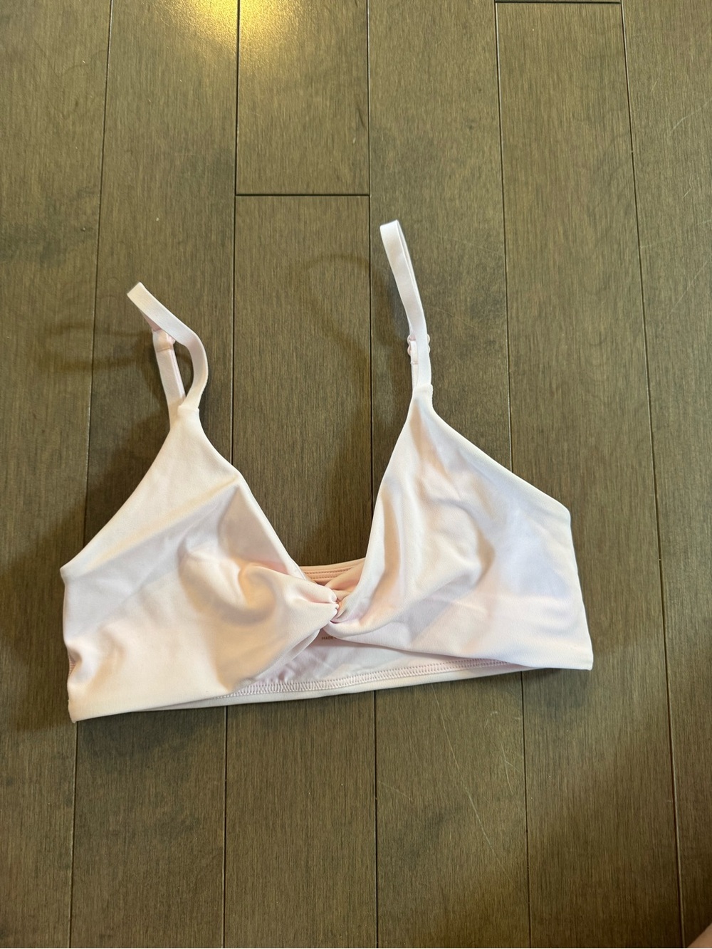 Aritzia Light Pink Knotted Aporta Bra